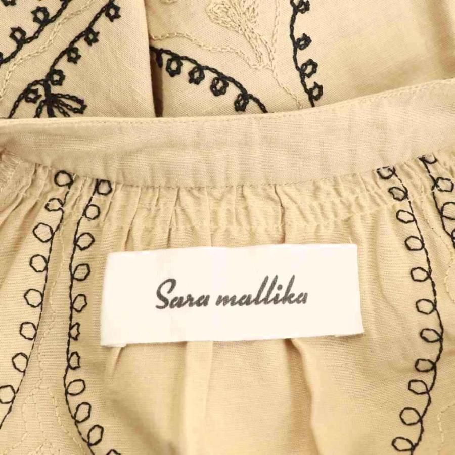 サラマリカ Sara Mallika Cotton Linen Diamond Aari Embroidery Dress