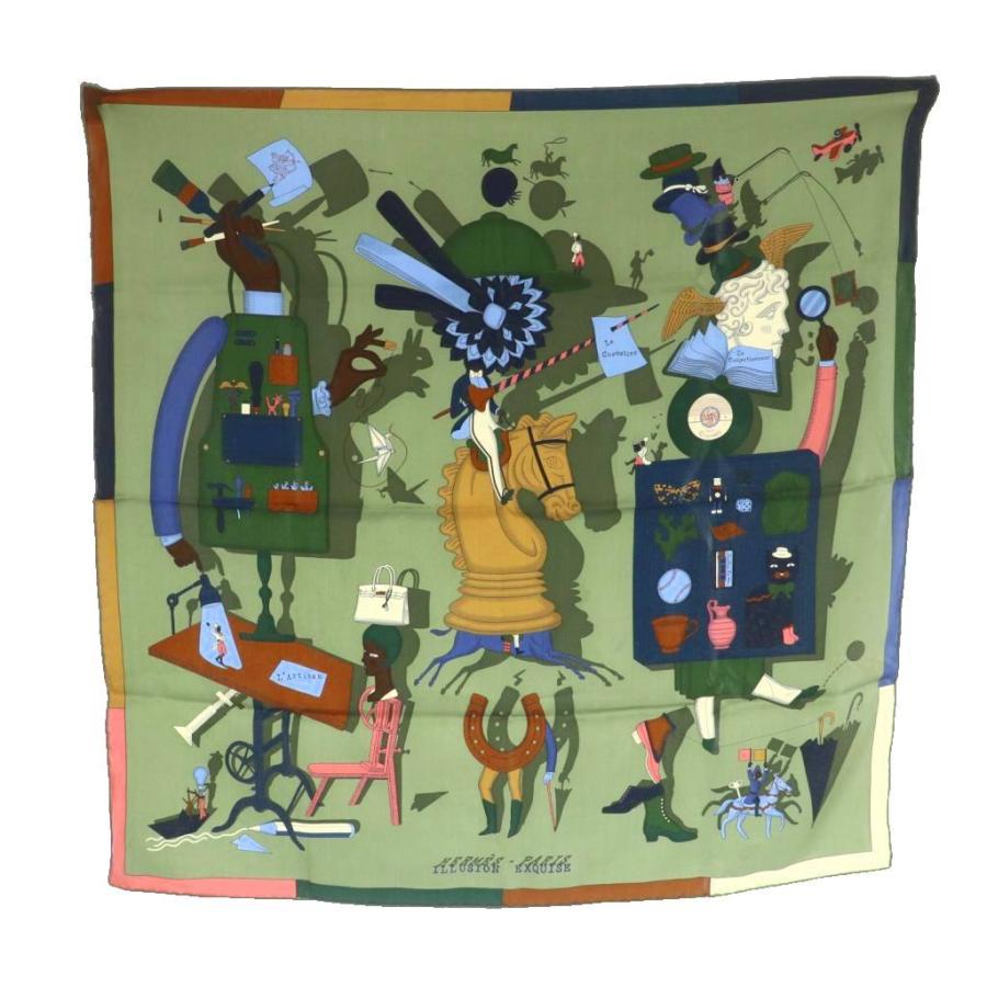 HERMES（エルメス） カレ70 Illusion Exquise 華麗なるイリュージョン