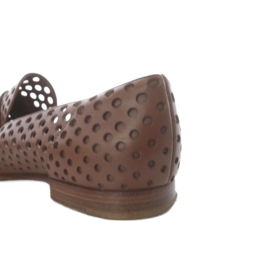 ジャンヴィトロッシ ローファー　サンダル　371/2 レザー ジャンヴィトロッシ Gianvito Rossi ローファー スリッポン ローヒール