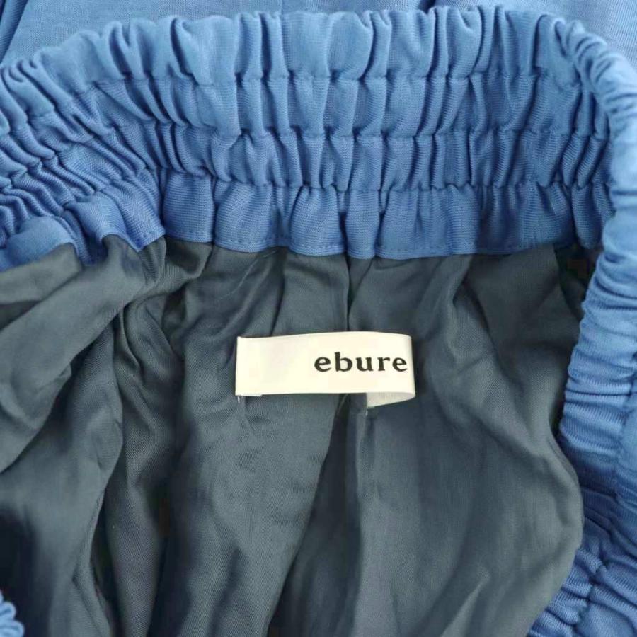 エブール ebure 23SS フレアスカート ギャザー 36 ブルー /CX □OS  