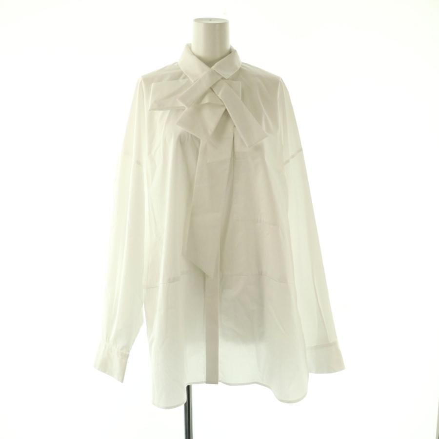 エンフォルド ENFOLD 25AW ASYMMETRY BOW-TIE SHIRT シャツ ブラウス