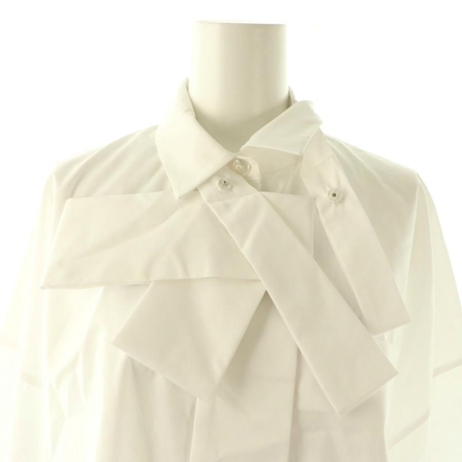 エンフォルド ENFOLD 25AW ASYMMETRY BOW-TIE SHIRT シャツ ブラウス
