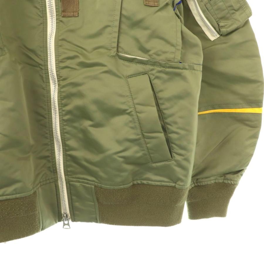 サカイ sacai Nylon Twill Blouson MA1ブルゾン 3 カーキ 21-02581M