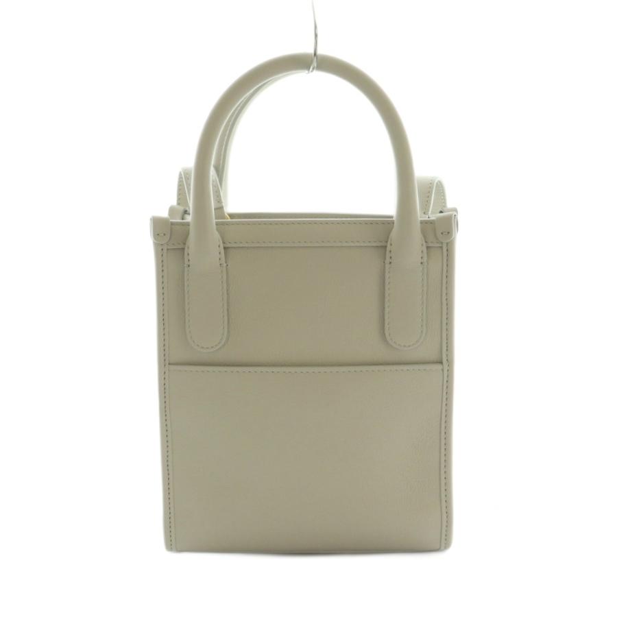 トムブラウン VERTICAL MINI TOTE IN SMOOTH CALF ショルダーバッグ レザー オフホワイト FAP466A-L0134 /MI ■OS レディースの画像