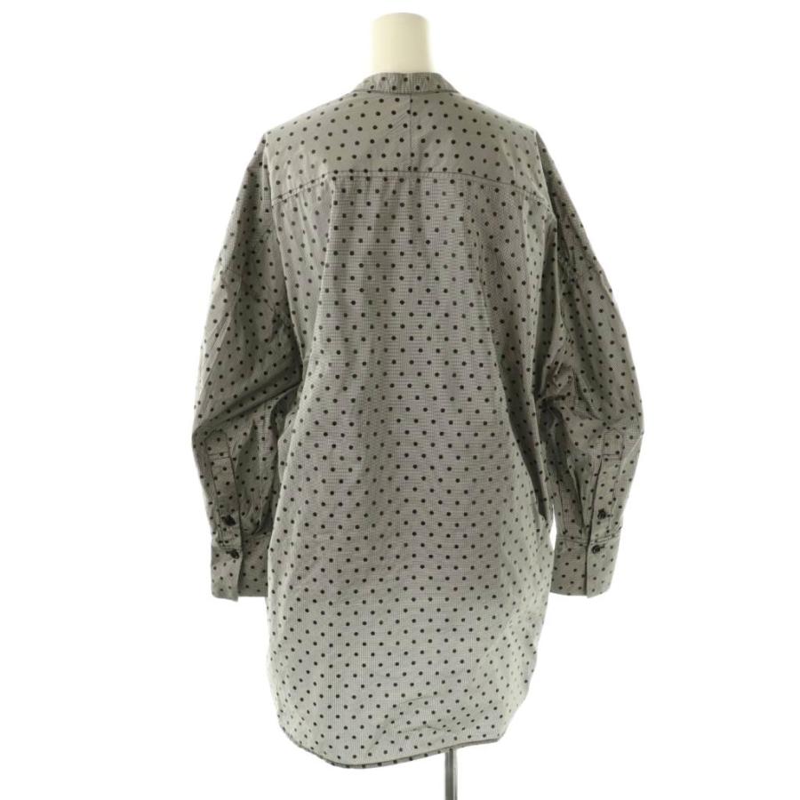 machatt マチャット　新品未使用品 ドットシャツ マチャット MACHATT ドット バンドカラー シャツ 長袖 F ブラック /HK