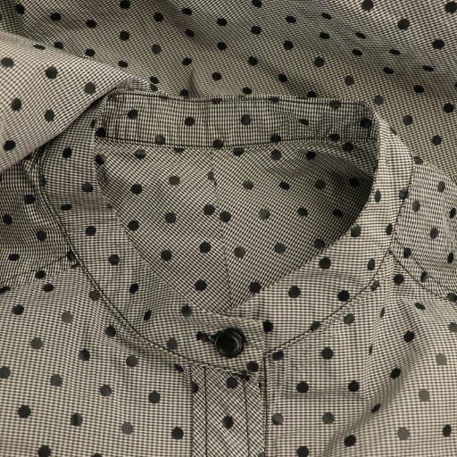 マチャット MACHATT ドット バンドカラー シャツ 長袖 F ブラック /HK