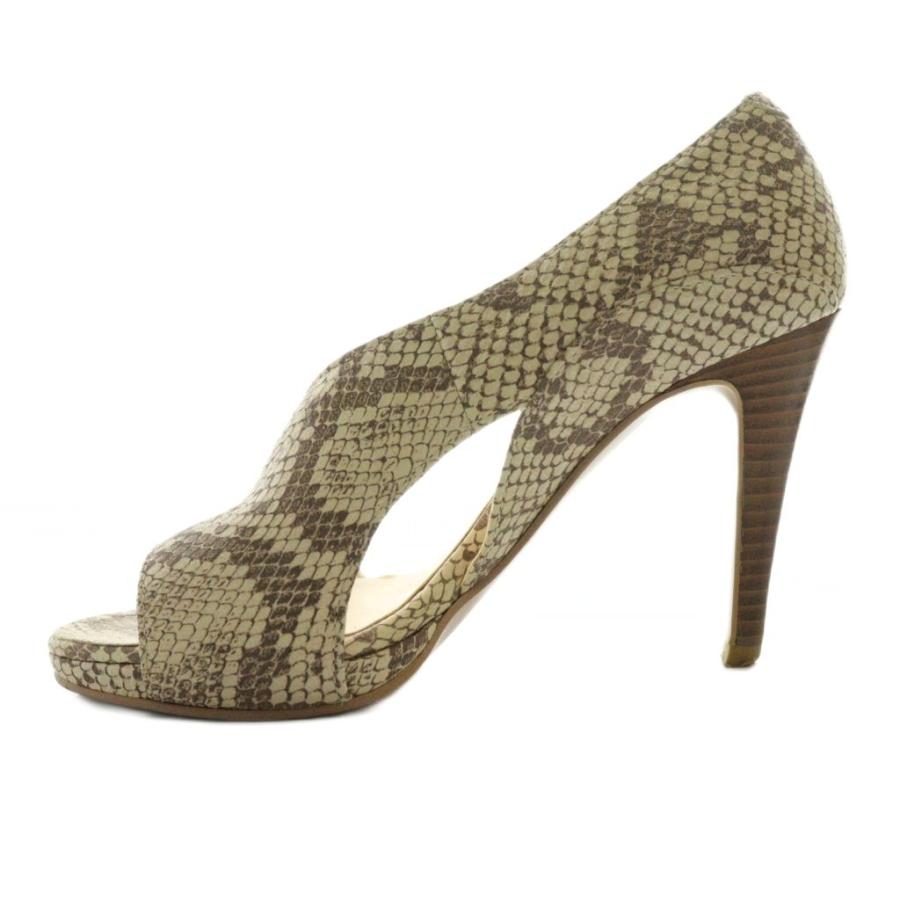 DIANA（ダイアナ） オープントゥパンプス パイソン柄 21.5cm
