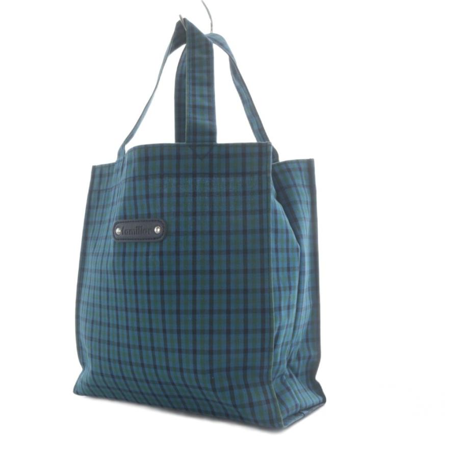 新品ファミリアトートバッググリーンチェック ファミリア Familiar トートバッグ ハンドバッグ チェック グリーン