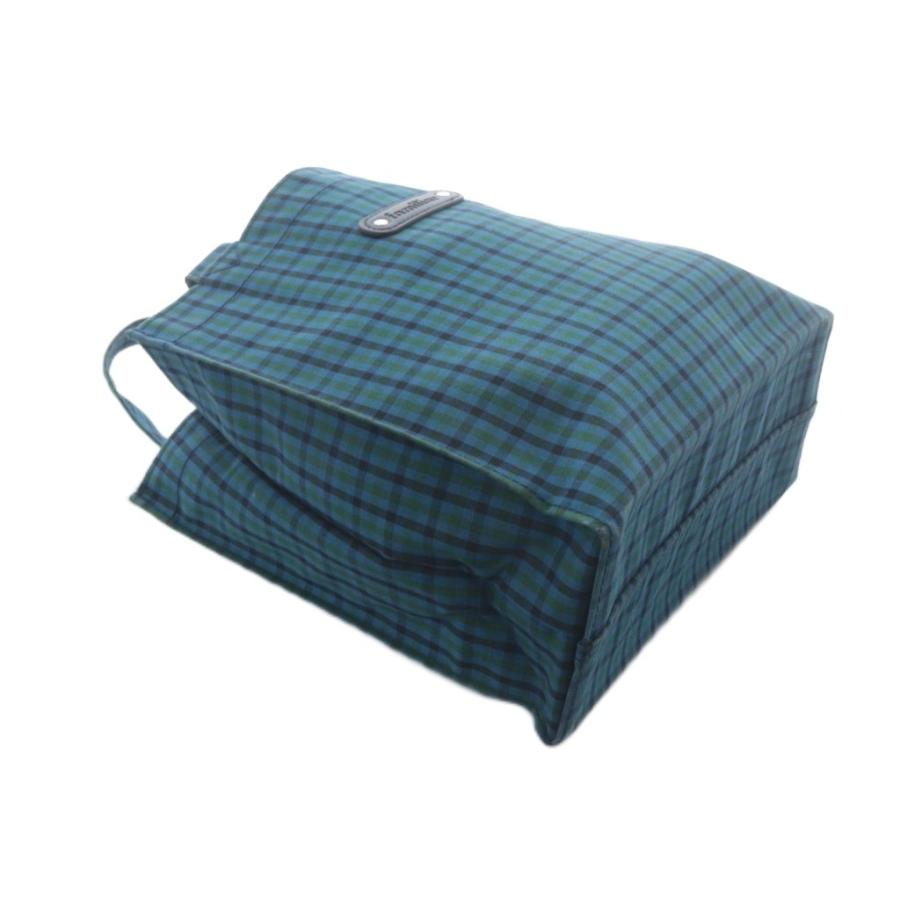 ファミリア Familiar トートバッグ ハンドバッグ チェック グリーン