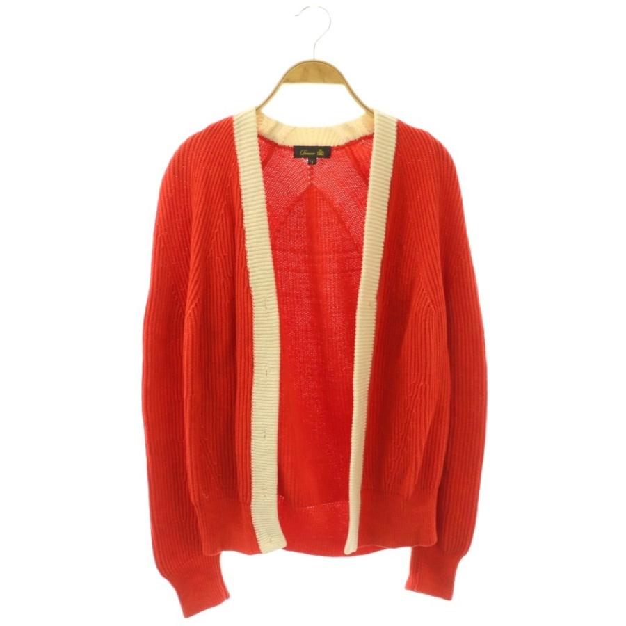 ドゥロワー Drawer アゼ バイカラー Vネック カーディガン ニット 1