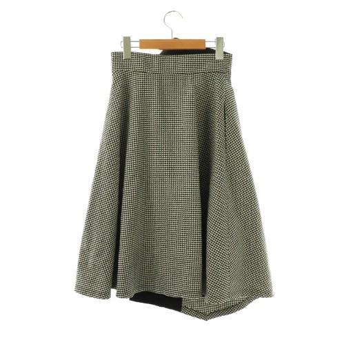 エムズグレイシー M'S GRACY 千鳥格子 ラップスカート ロング 36