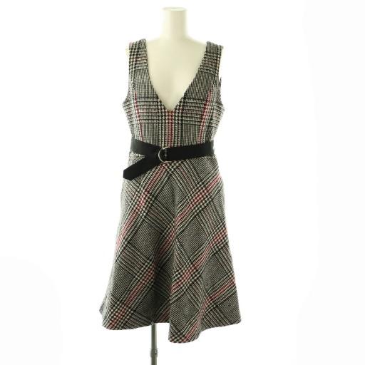 エムズグレイシー M'S GRACY チェック Vネック ノースリーブ