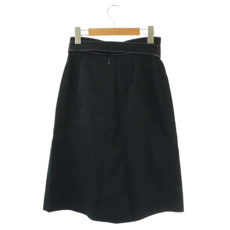 エムズグレイシー M'S GRACY ラップ調スカート 台形 リネン混 36