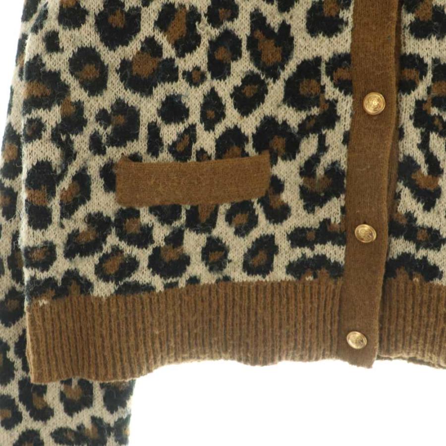 ZARA（ザラ） レオパード柄 ニット カーディガン 長袖 USA S ブラウン