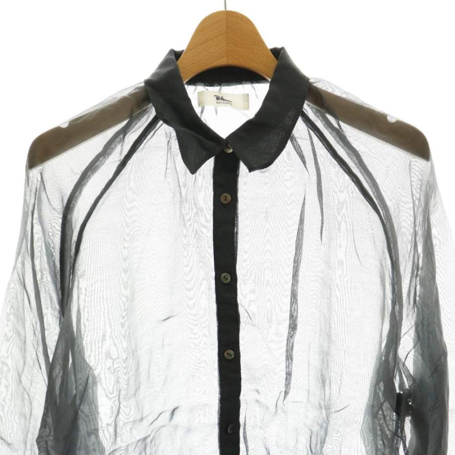 Ron Hermanロンハーマン　シアーガーゼ フレアブラウス ロンハーマン Ron Herman 25AW シアーガーゼ フレアブラウス シャツ XS