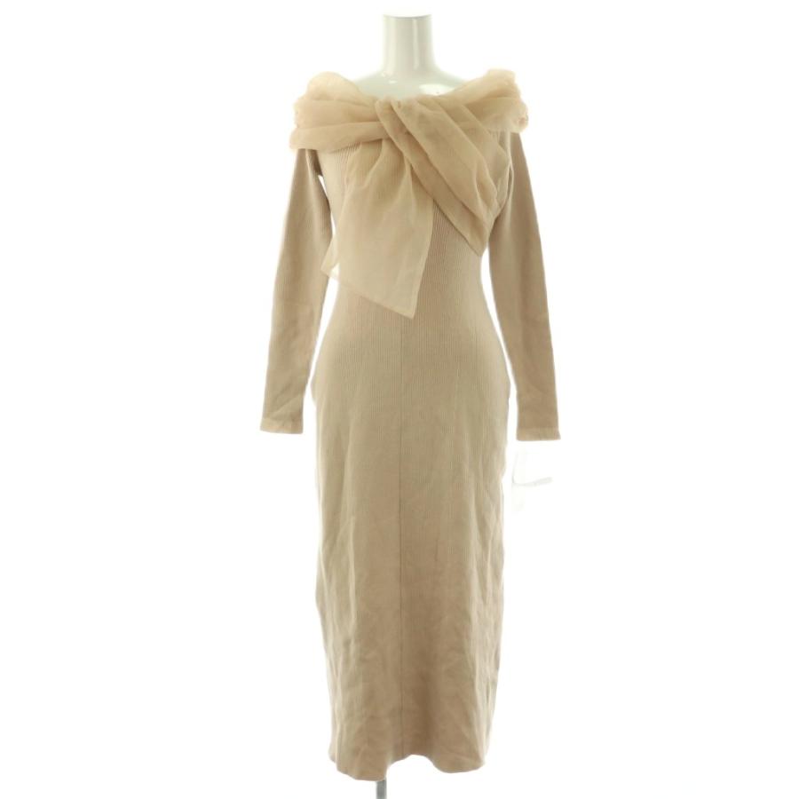 フレイアイディー FRAY I.D 25SS オフショルコンビリボンリブニット