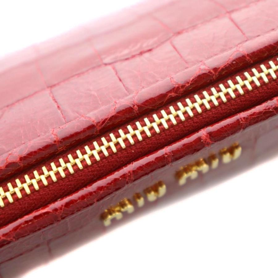 miu miuミュウミュウ ポーチ 正規品 美品/クロコダイル エナメル 小物