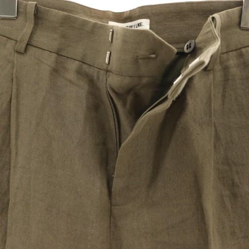 ドゥーズィエムクラス　25SS*Linen ワイドパンツ　38 カーキ ドゥーズィエムクラス 25SS*Linen ワイドパンツ 38 カーキ