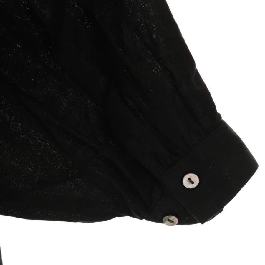 ミズイロインド mizuiro ind リネンギャザーシャツ ブラウス 長袖