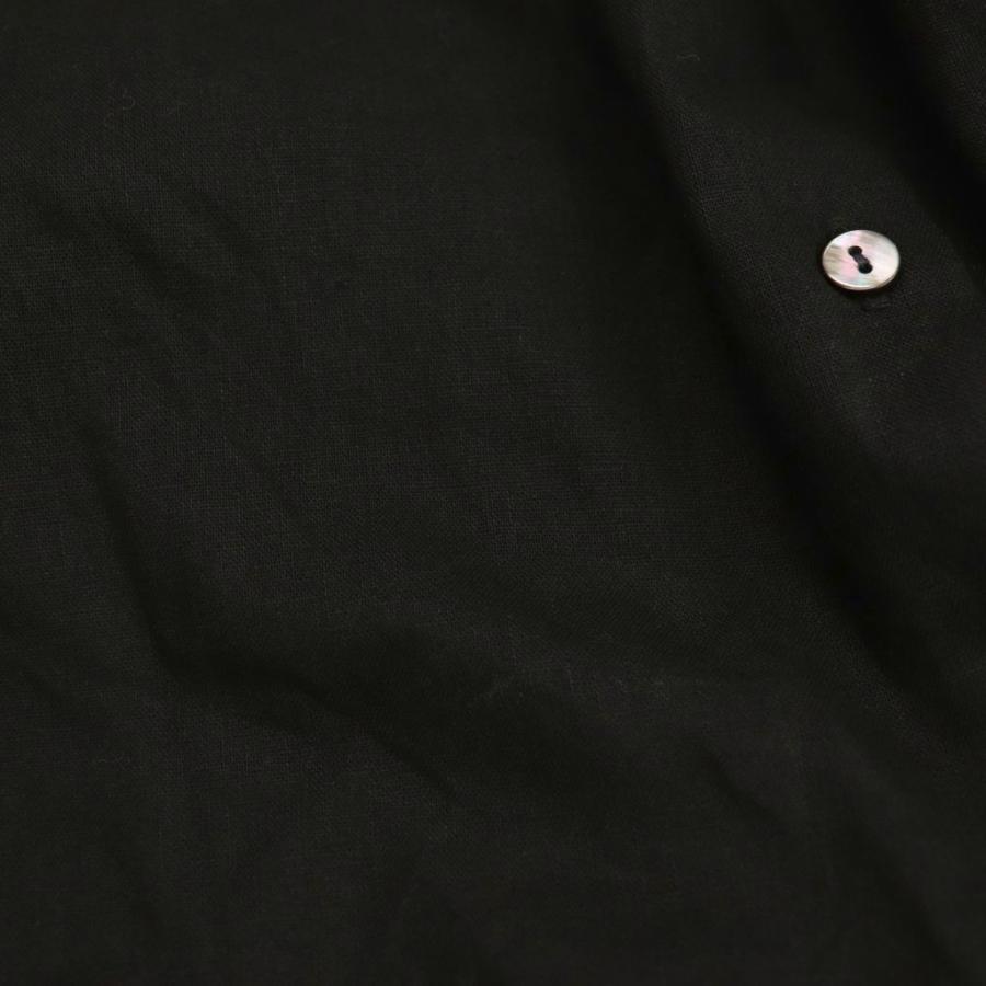 ミズイロインド mizuiro ind リネンギャザーシャツ ブラウス 長袖