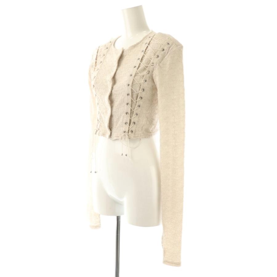 ザレッドスレッド THEREDTHREAD S lace up cardigan カーディガン 長袖