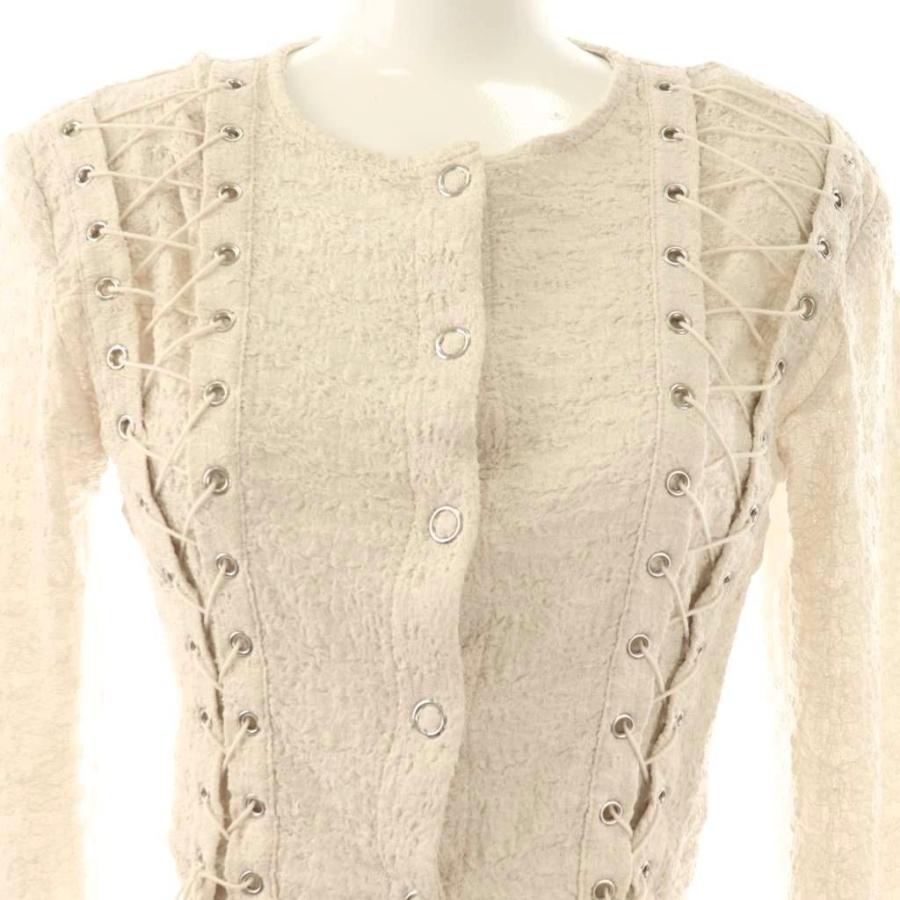 ザレッドスレッド THEREDTHREAD S lace up cardigan カーディガン 長袖