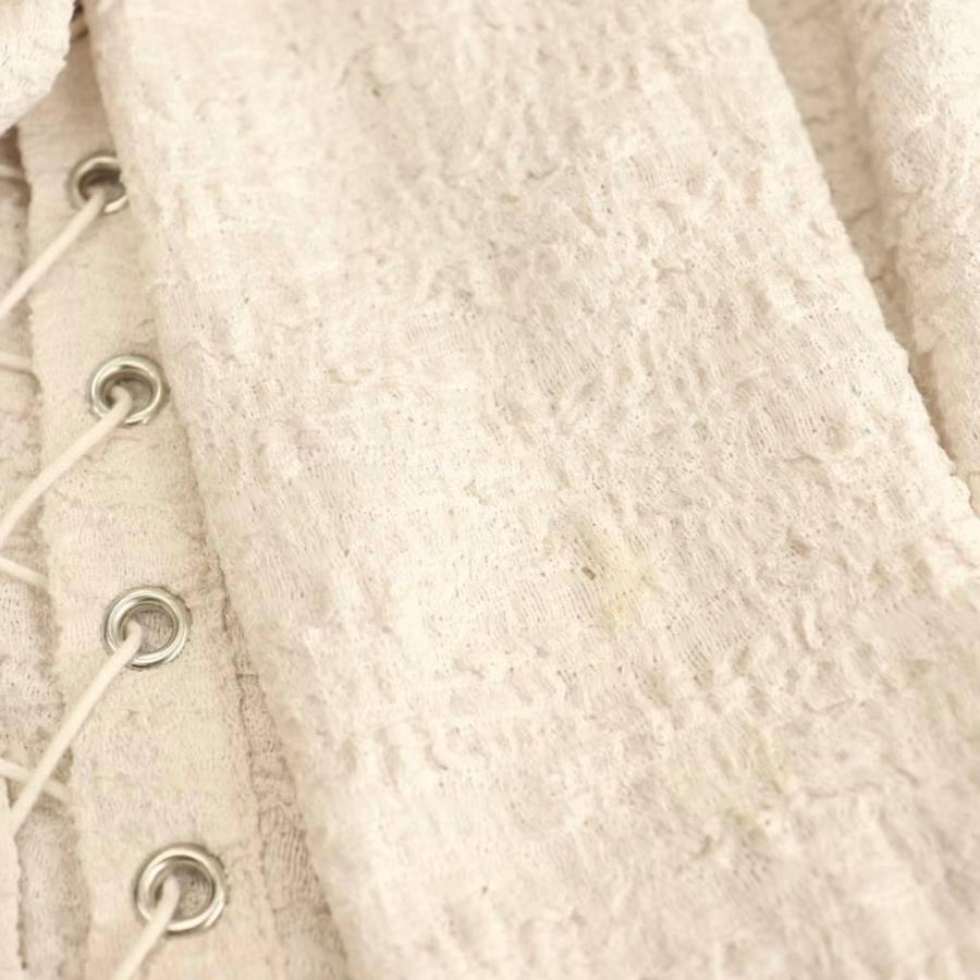 ザレッドスレッド THEREDTHREAD S lace up cardigan カーディガン 長袖