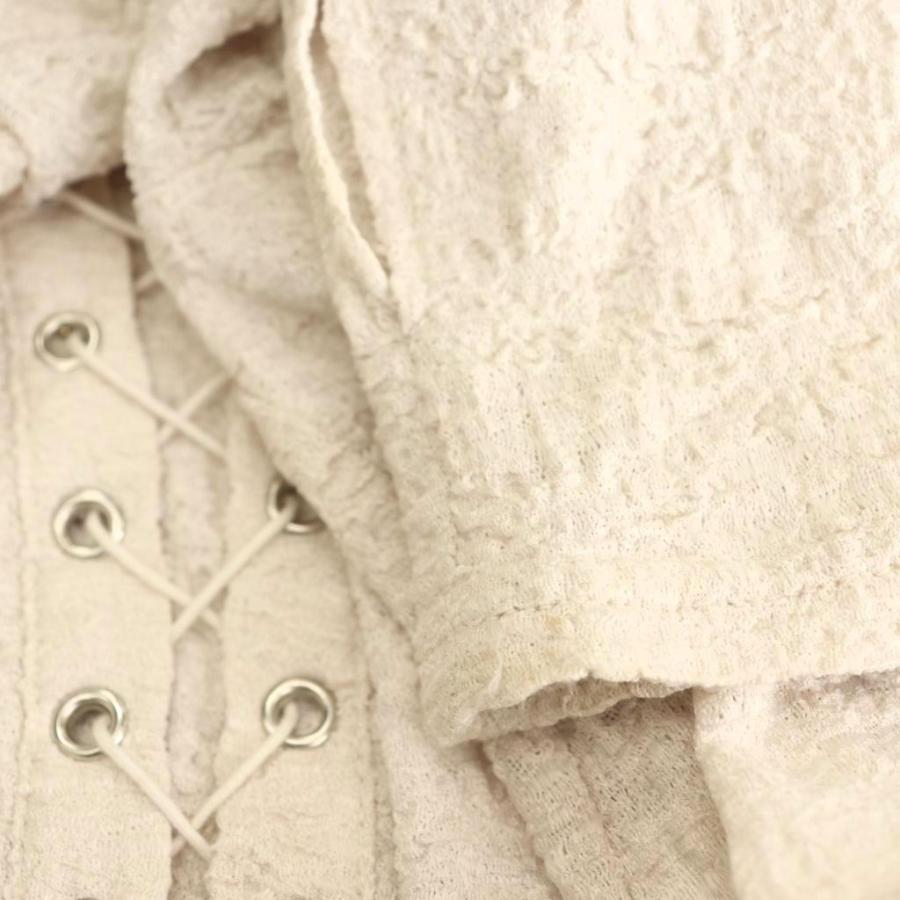 ザレッドスレッド THEREDTHREAD S lace up cardigan カーディガン 長袖