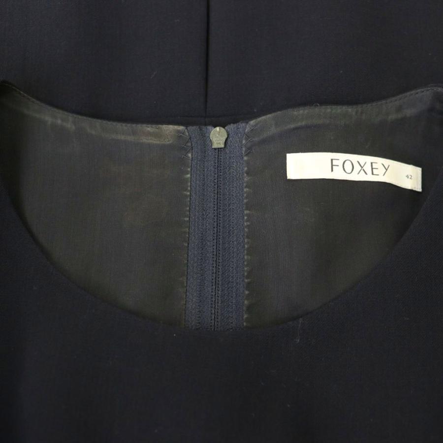 FOXEY ノースリーブワンピース 42 ネイビー FOXEY（フォクシー） FOXEY Dress TWIGGY ノースリーブワンピース 42