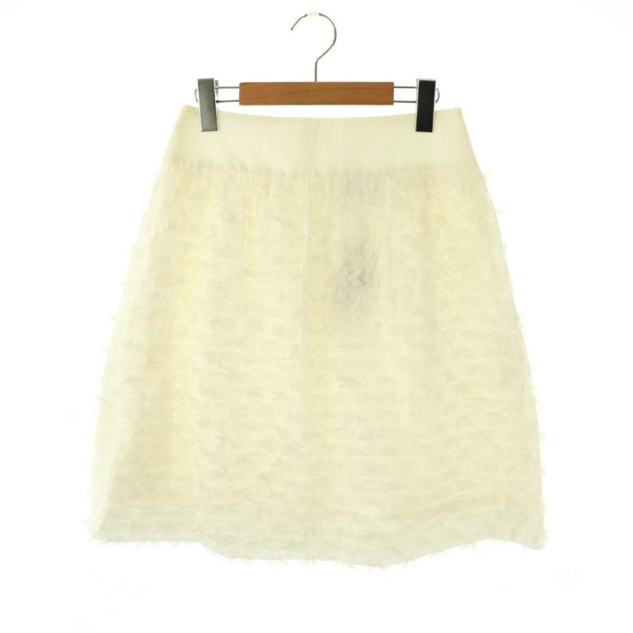 エムズグレイシー M'S GRACY フリンジ タックスカート ミニ 38