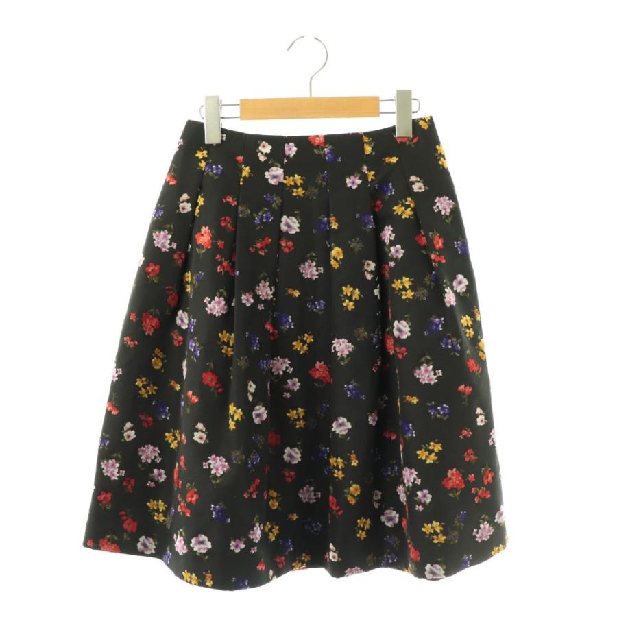 ✨新品タグ付✨エムズグレイシー フレアスカート 花柄 総柄 エムズグレイシー M'S GRACY 花柄 タックスカート フレア 膝丈 38