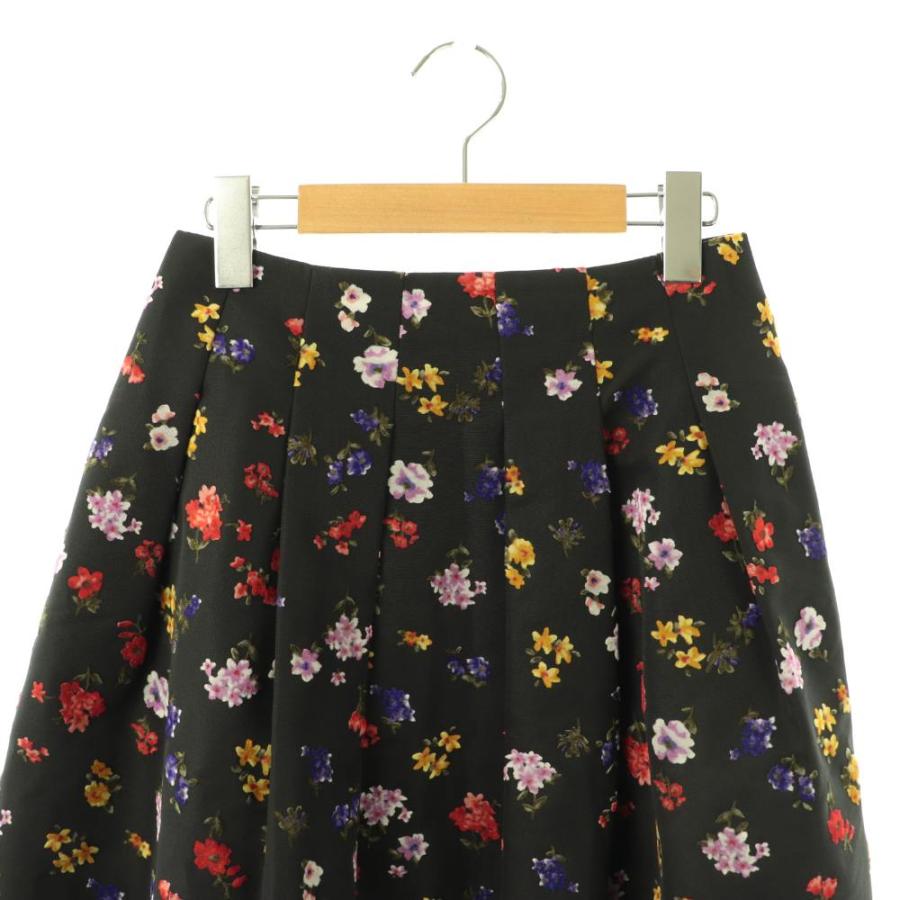 新品 M'SGRACY エムズグレイシー モネ風プリントタックスカート 40 L エムズグレイシー M'S GRACY 花柄 タックスカート フレア 膝丈 38