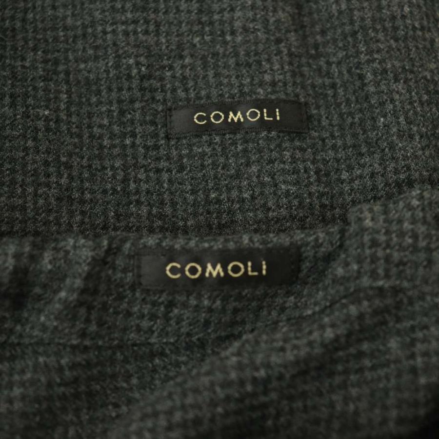 コモリ COMOLI 強縮ウールダブルブレステッドジャケット×イージー