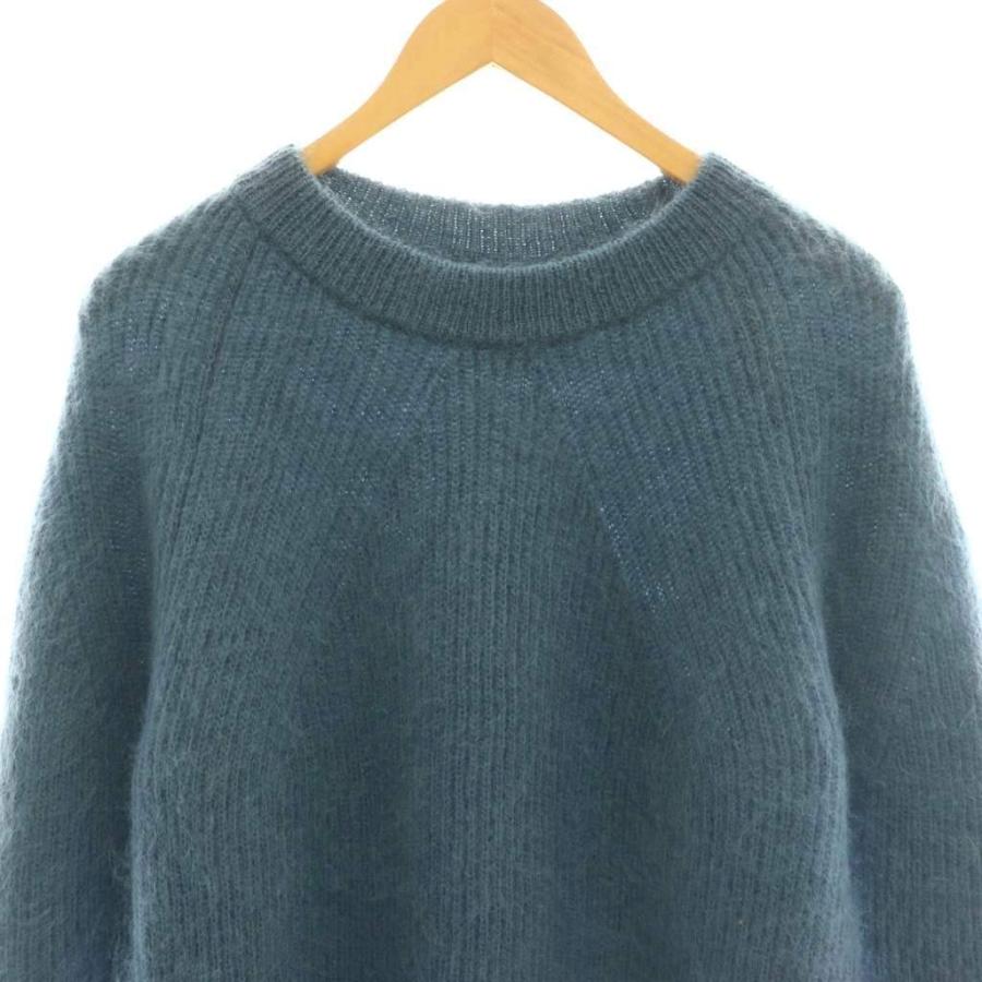 【ほぼ未使用　クリーニング済】バトナー　モヘヤニット　水色 AZUL BY MOUSSY | モヘヤライクニットカーディガン (カーディガン