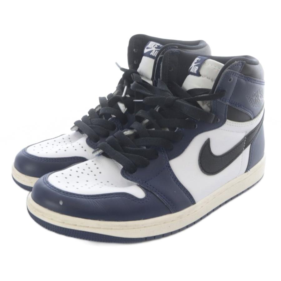 【箱付】ナイキ エアジョーダン1 レトロ ハイOGミッドナイト ネイビー NIKE（ナイキ） エアジョーダン1 レトロ ハイ OG ミッドナイトネイビー