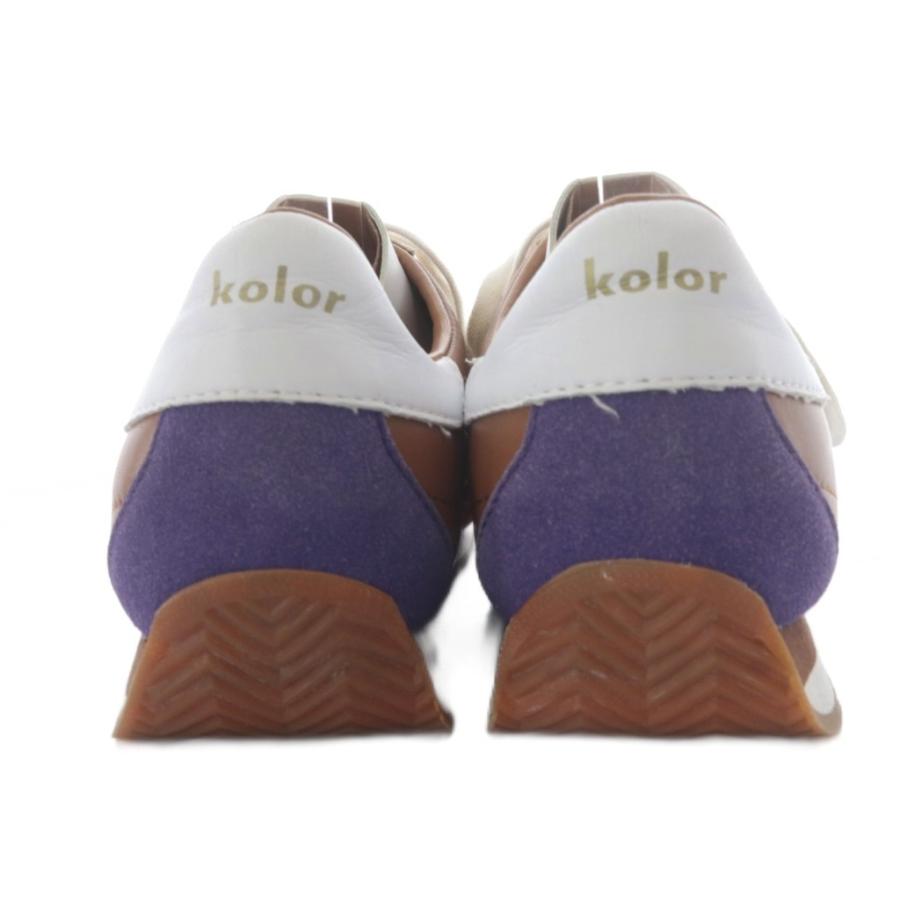 未使用品 カラー kolor パッチワークスニーカー ローカット レザー