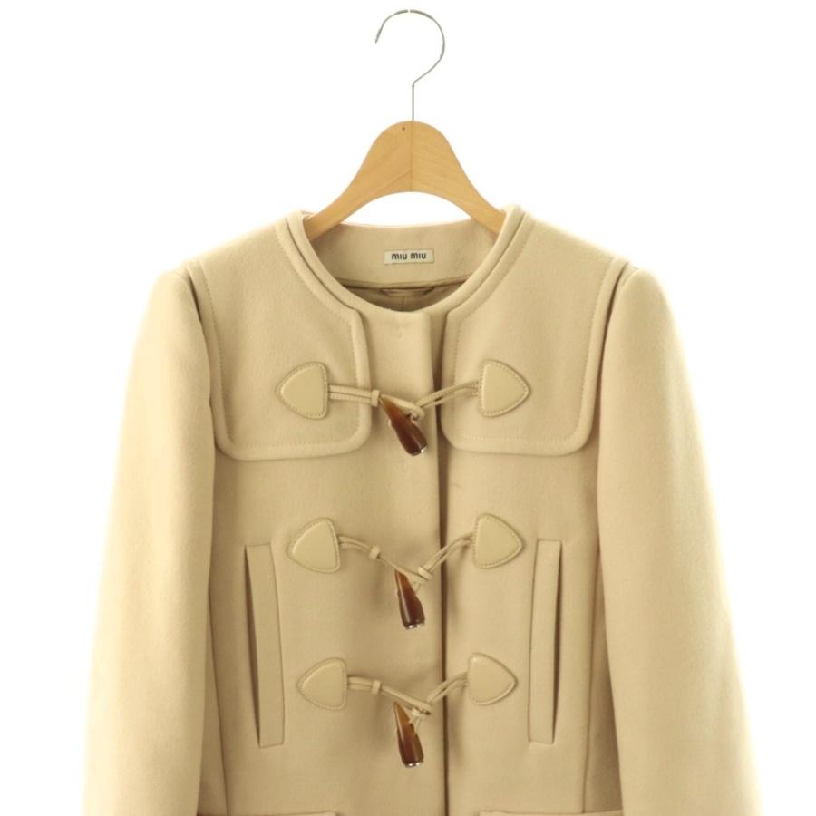 miu miu（ミュウミュウ） ヴァージンウールノーカラーダッフルコート