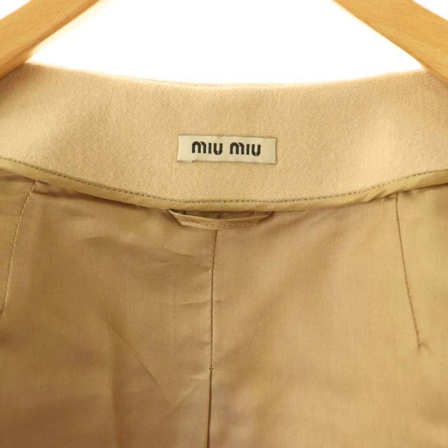 miu miu（ミュウミュウ） ヴァージンウールノーカラーダッフルコート