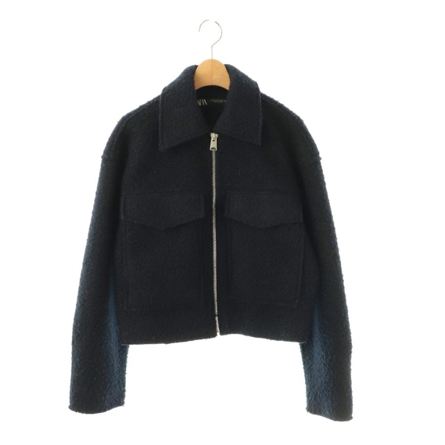 ZARA（ザラ） ジップアップジャケット ブルゾン XS ネイビー /DF □OS