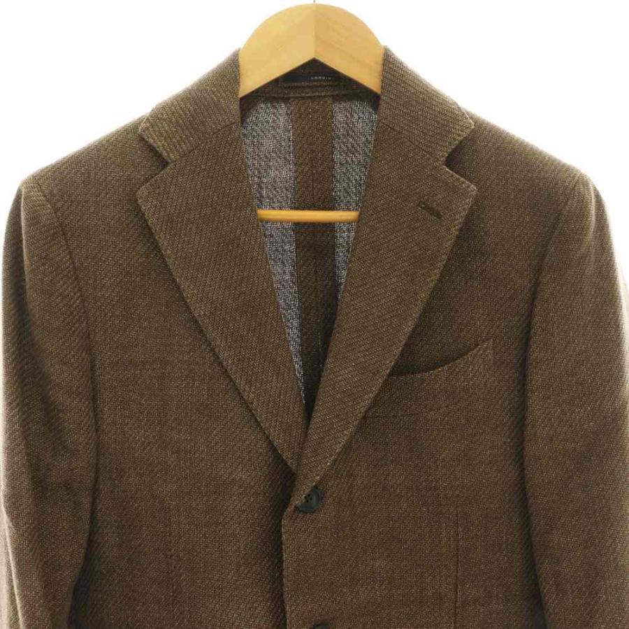 LARDINI ラルディーニ コットンリネン セットアップ ブラウン 50 ラルディーニ LARDINI リネン テーラードジャケット シングル 44