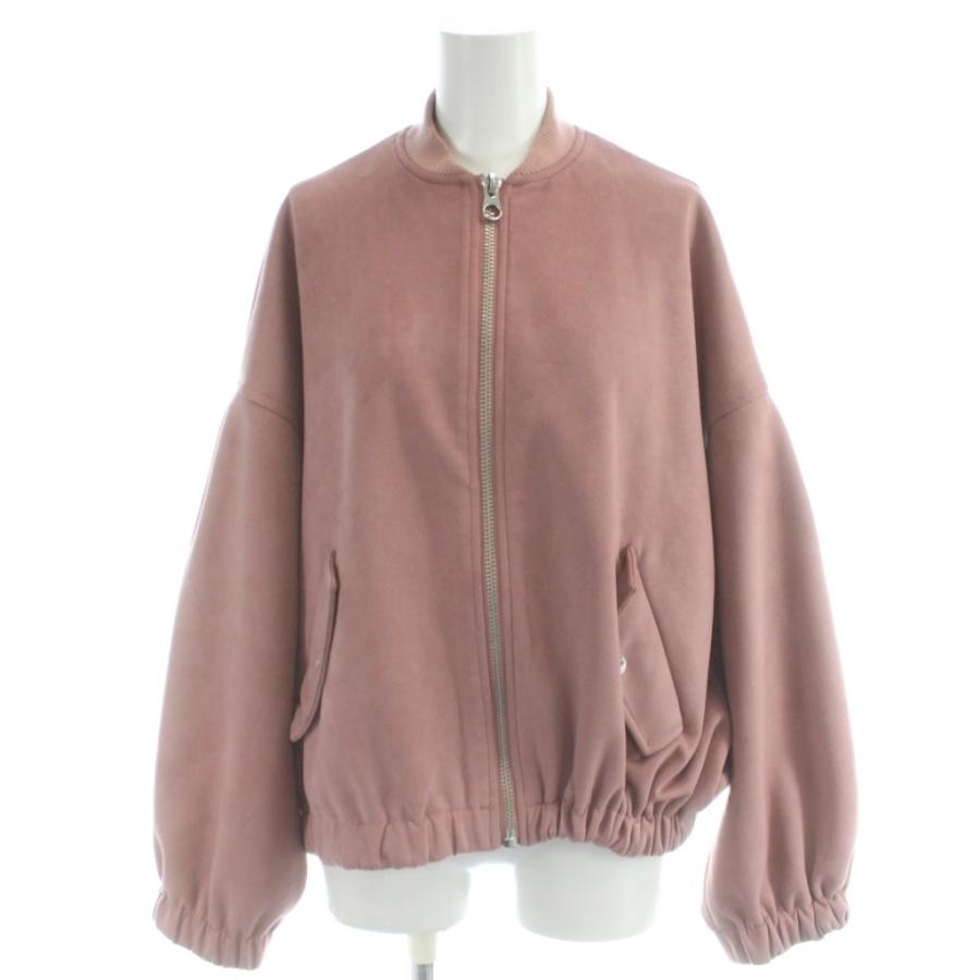ZARA（ザラ） ジップ ジャケット フェイクスエード ブルゾン XS ピンク