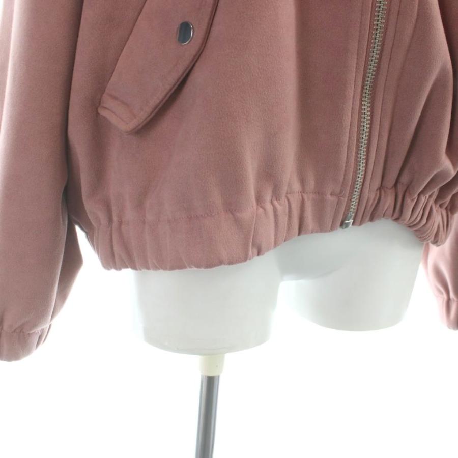 ZARA（ザラ） ジップ ジャケット フェイクスエード ブルゾン XS ピンク