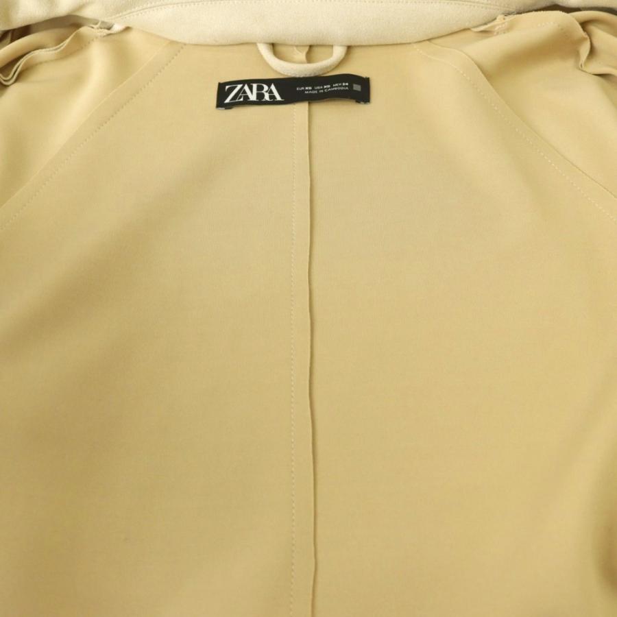 ZARA（ザラ） スエード調 ジャケット ベルト付き EUR XS ベージュ /CX 