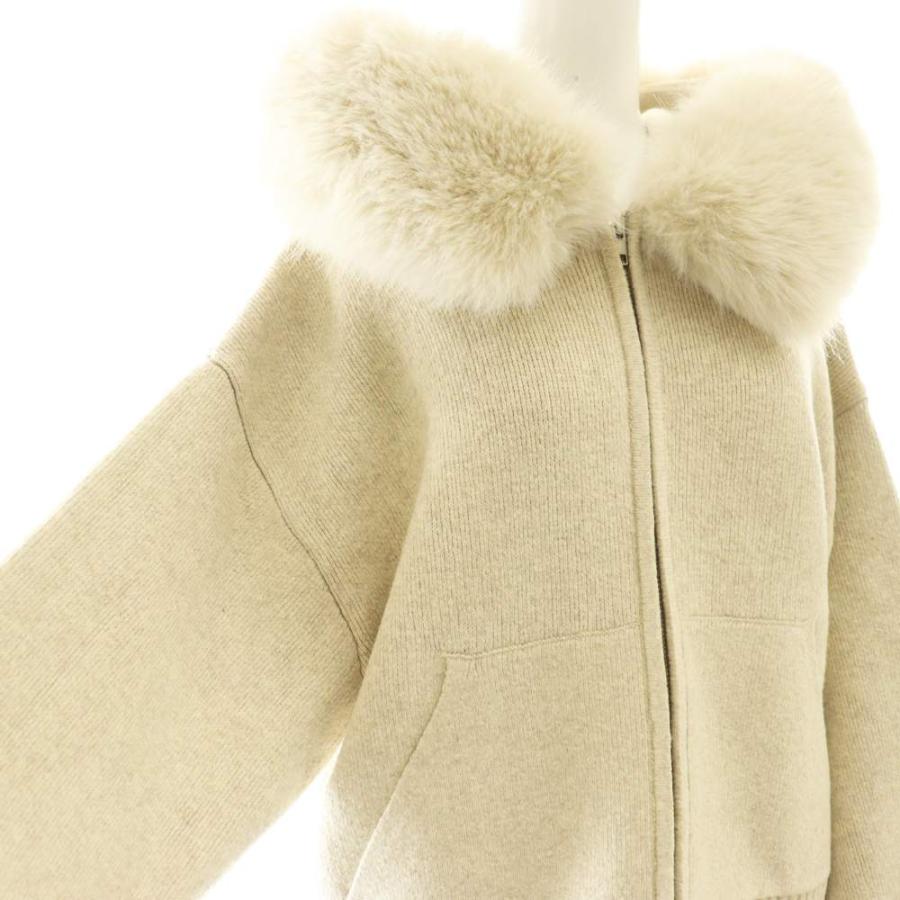 【完売品】スナイデル ファーフードパーカー ライトベージュ1 (Mサイズ) SNIDEL（スナイデル） 未使用品 SNIDEL 25AW USAGI ONLINE限定 ファー