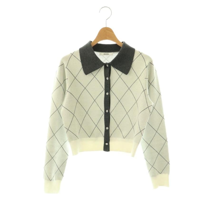 スナイデル　SNIDEL アーガイルチェックカーディガン SNIDEL（スナイデル） SNIDEL 25AW アーガイルチェックカーディガン