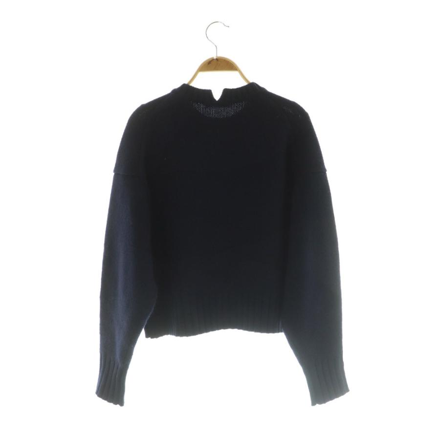 美品 マカフィー ラム カシミヤ ニット ネイビー ウール トゥモローランド マカフィー MACPHEE トゥモローランド 24AW ラムカシミヤ クルーネック