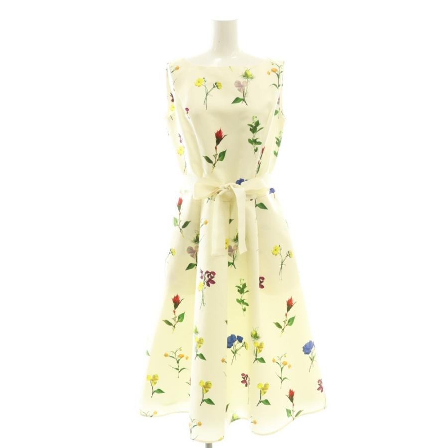 エムズグレイシー M'S GRACY 25年製 ボタニカルノースリーブワンピース