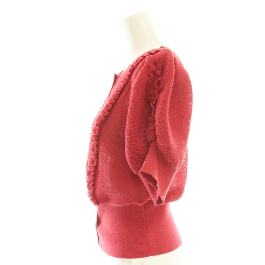 エムズグレイシー M'S GRACY 25年製 フリル付きカーディガン ニット 38