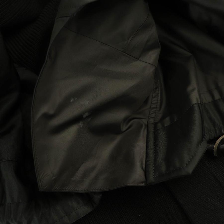 サカイ sacai ドッキングリブニットカーディガン 2 ブラック 25-07837