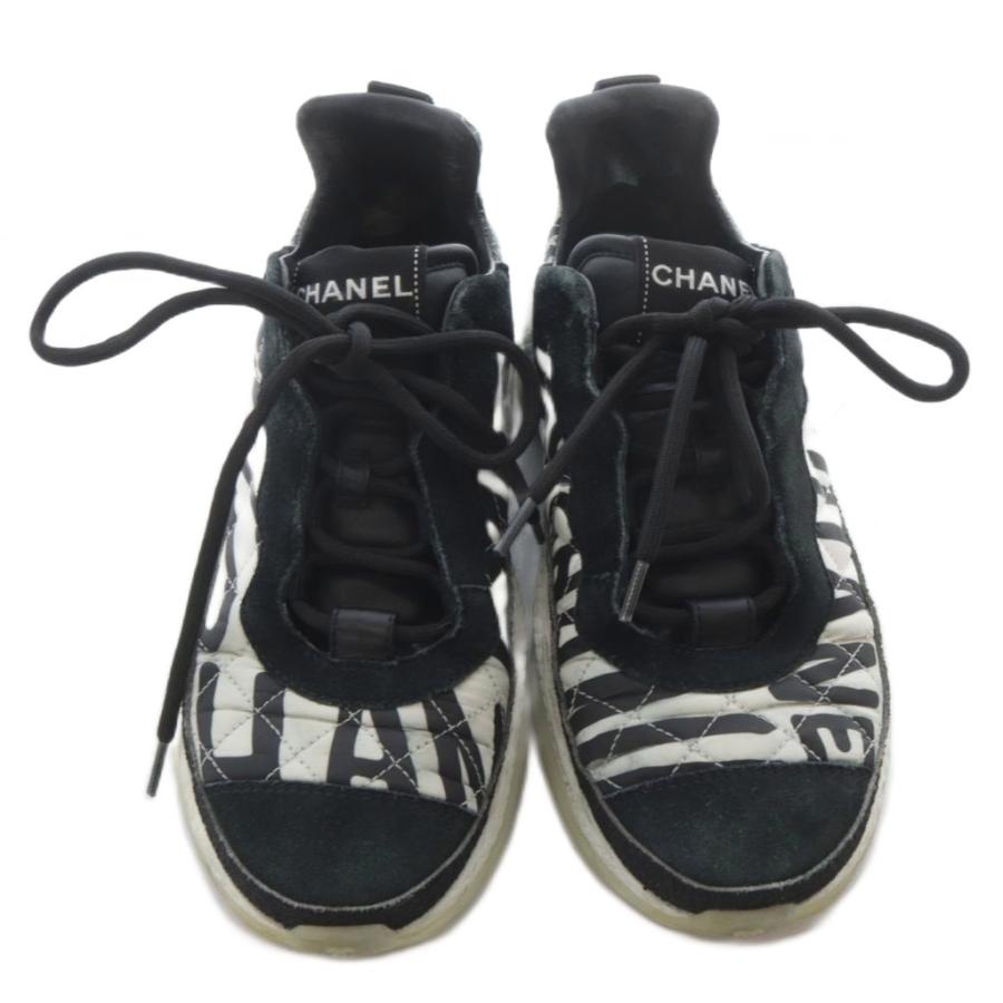 CHANEL（シャネル） ココマーク スニーカー 38 黒 ブラック 白